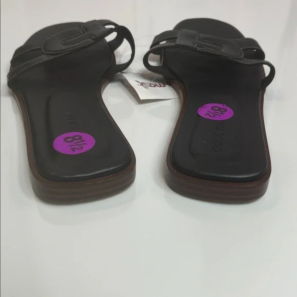 Cole Haan Chrisee Slide Sandal Black Leather New Size 8.5 - Picture 4 of 7